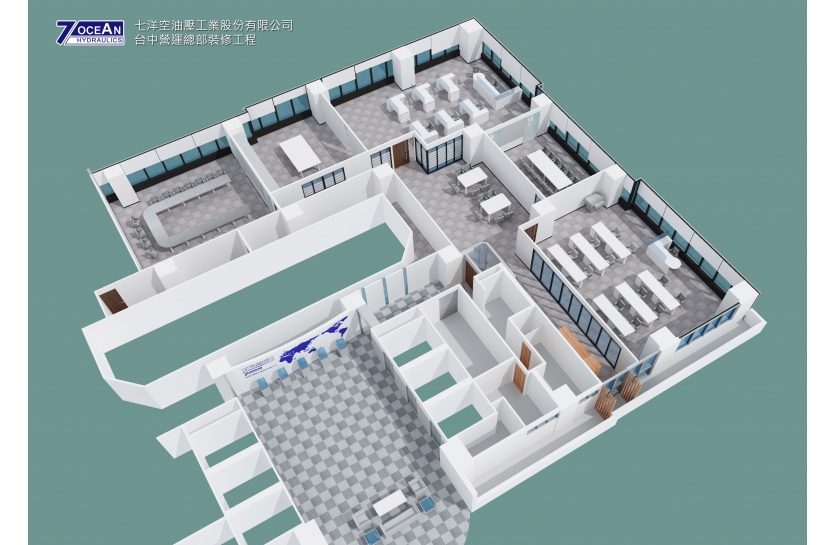 七洋空油壓台中總部-透視修正-業務部門位置調整